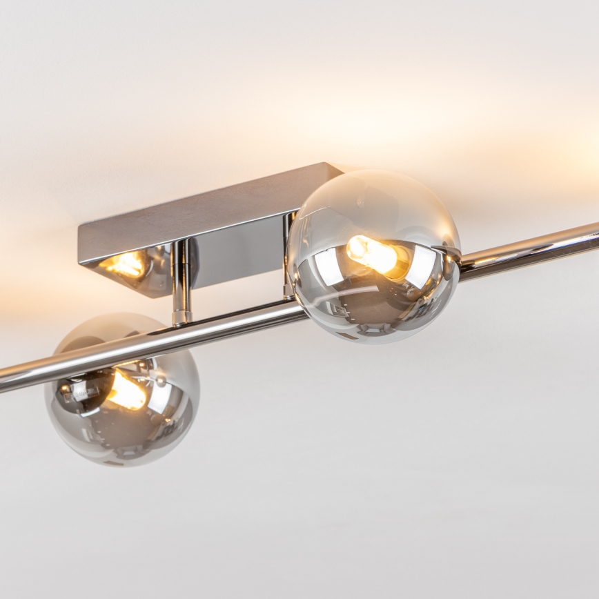 Brilagi - LED Pinnale kinnitatav lühter MILLA 4xG9/3W/230V läikiv kroom/suitsune