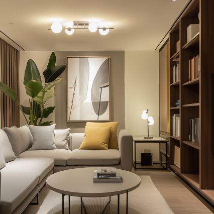 Brilagi - LED Pinnale kinnitatav lühter MILLA 4xG9/3W/230V läikiv kroom/valge