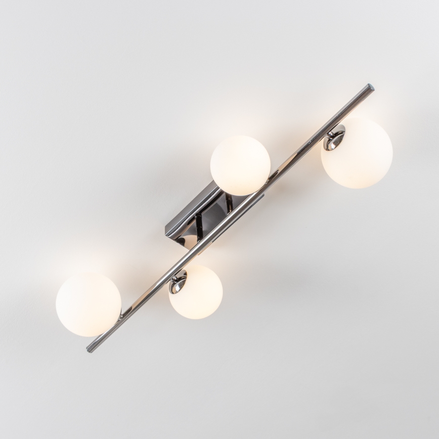 Brilagi - LED Pinnale kinnitatav lühter MILLA 4xG9/3W/230V läikiv kroom/valge