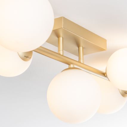 Brilagi - LED Pinnale kinnitatav lühter MILLA 7xG9/3W/230V kuldne/valge