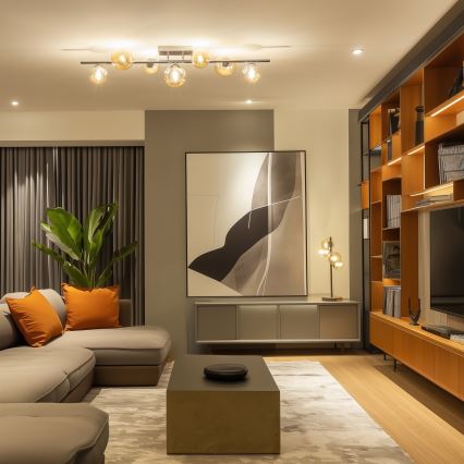 Brilagi - LED Pinnale kinnitatav lühter MILLA 7xG9/3W/230V läikiv kroom/kuldne