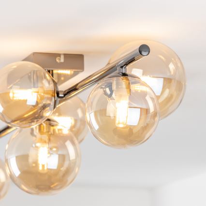 Brilagi - LED Pinnale kinnitatav lühter MILLA 7xG9/3W/230V läikiv kroom/kuldne