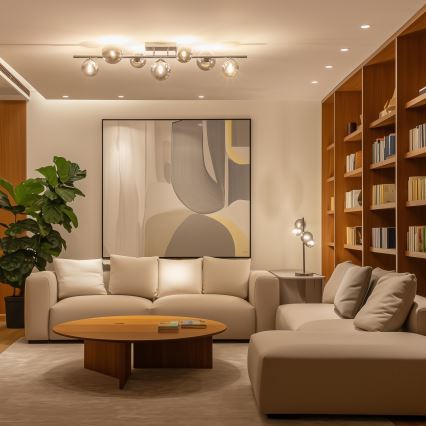 Brilagi - LED Pinnale kinnitatav lühter MILLA 7xG9/3W/230V läikiv kroom/suitsune