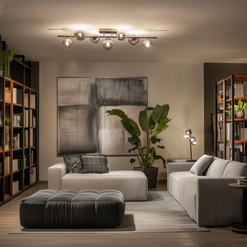 Brilagi - LED Pinnale kinnitatav lühter MILLA 7xG9/3W/230V läikiv kroom/suitsune