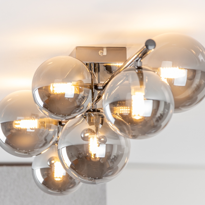 Brilagi - LED Pinnale kinnitatav lühter MILLA 7xG9/3W/230V läikiv kroom/suitsune