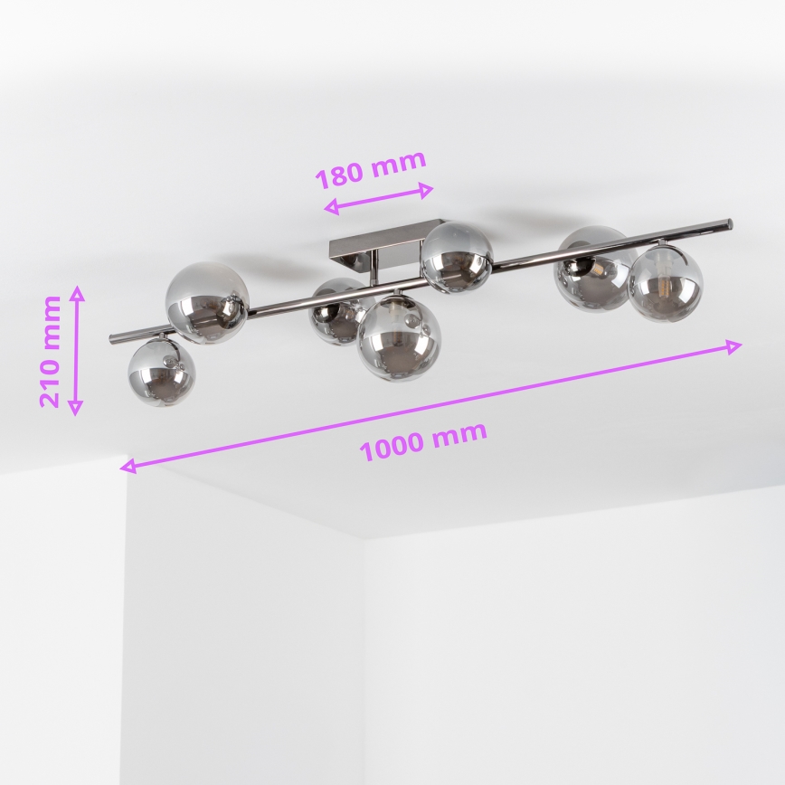 Brilagi - LED Pinnale kinnitatav lühter MILLA 7xG9/3W/230V läikiv kroom/suitsune