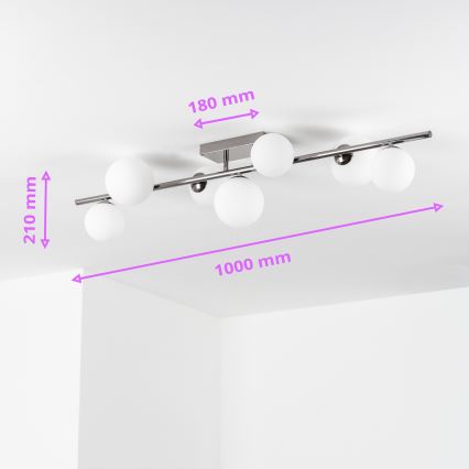 Brilagi - LED Pinnale kinnitatav lühter MILLA 7xG9/3W/230V läikiv kroom/valge