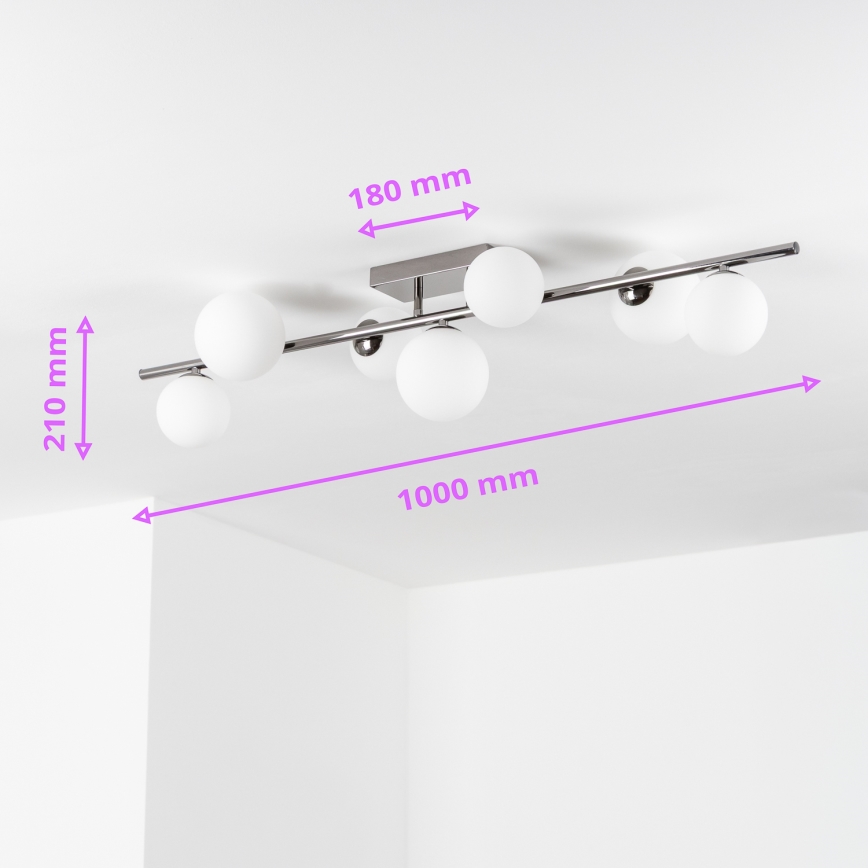 Brilagi - LED Pinnale kinnitatav lühter MILLA 7xG9/3W/230V läikiv kroom/valge