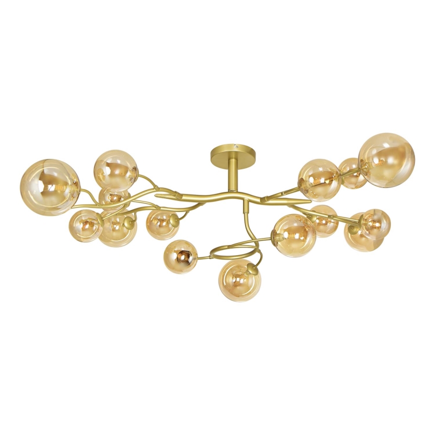 Brilagi - LED Pinnale kinnitatav lühter MISTEL 15xG9/3W/230V kuldne