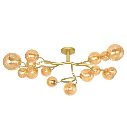 Brilagi - LED Pinnale kinnitatav lühter MISTEL 15xG9/3W/230V kuldne