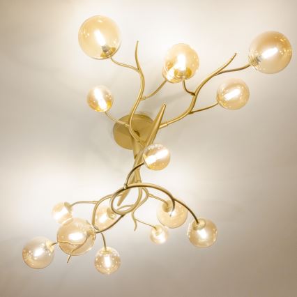 Brilagi - LED Pinnale kinnitatav lühter MISTEL 15xG9/3W/230V kuldne