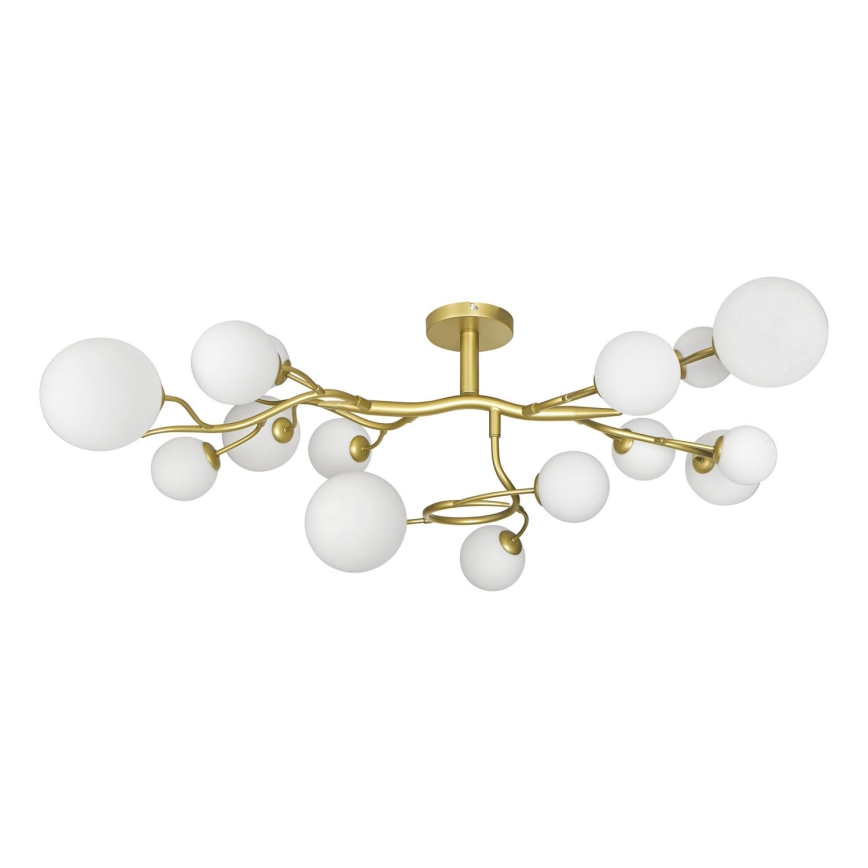 Brilagi - LED Pinnale kinnitatav lühter MISTEL 15xG9/3W/230V kuldne/valge
