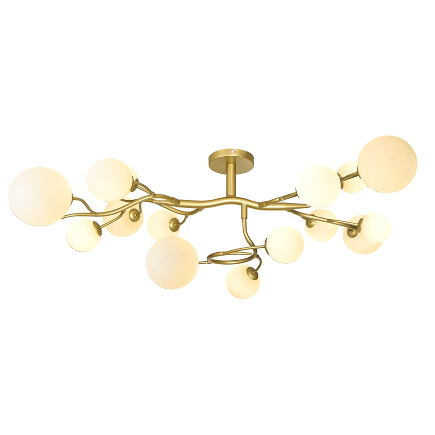 Brilagi - LED Pinnale kinnitatav lühter MISTEL 15xG9/3W/230V kuldne/valge