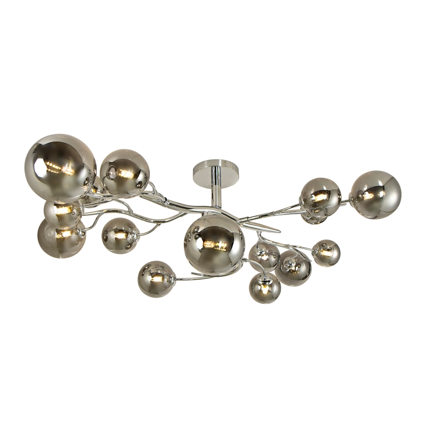 Brilagi - LED Pinnale kinnitatav lühter MISTEL 15xG9/3W/230V läikiv kroom/suitsune