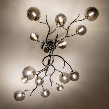 Brilagi - LED Pinnale kinnitatav lühter MISTEL 15xG9/3W/230V läikiv kroom/suitsune