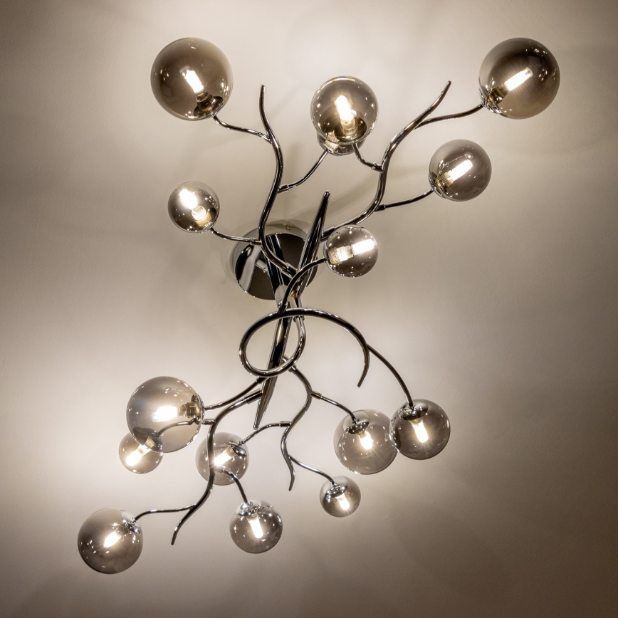 Brilagi - LED Pinnale kinnitatav lühter MISTEL 15xG9/3W/230V läikiv kroom/suitsune