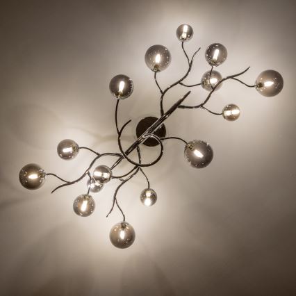 Brilagi - LED Pinnale kinnitatav lühter MISTEL 15xG9/3W/230V läikiv kroom/suitsune