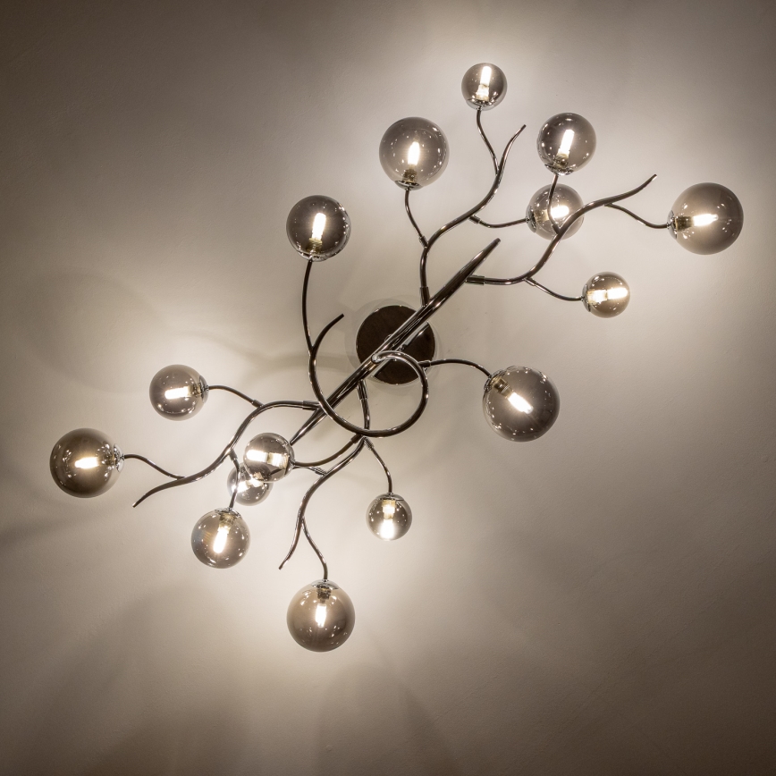 Brilagi - LED Pinnale kinnitatav lühter MISTEL 15xG9/3W/230V läikiv kroom/suitsune