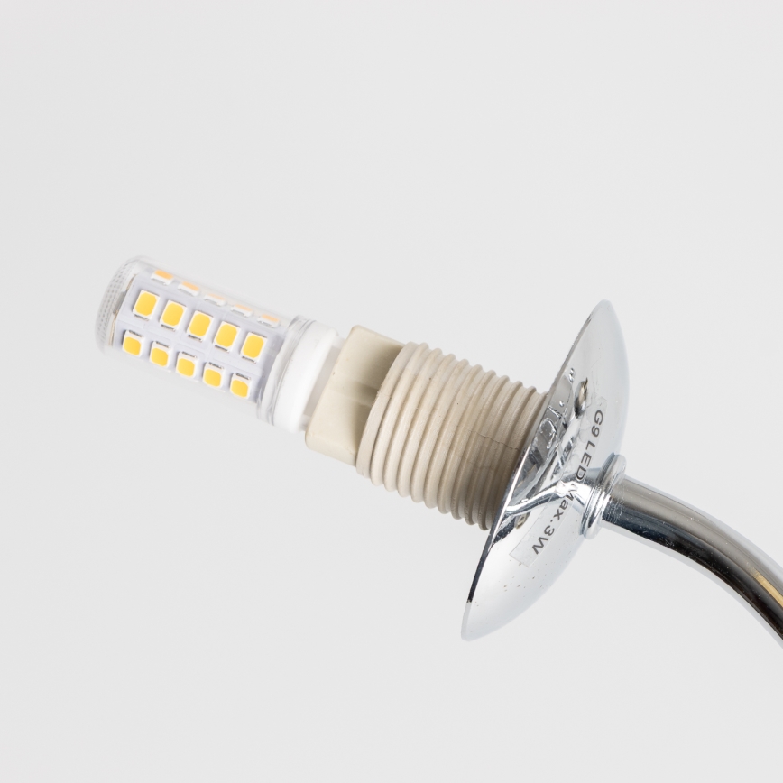 Brilagi - LED Pinnale kinnitatav lühter MISTEL 15xG9/3W/230V läikiv kroom/suitsune