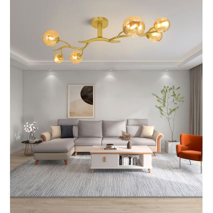 Brilagi - LED Pinnale kinnitatav lühter MISTEL 6xG9/3W/230V kuldne