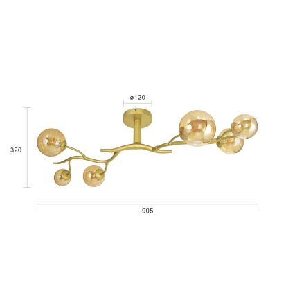 Brilagi - LED Pinnale kinnitatav lühter MISTEL 6xG9/3W/230V kuldne