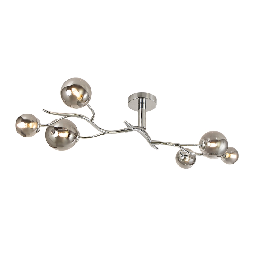 Brilagi - LED Pinnale kinnitatav lühter MISTEL 6xG9/3W/230V läikiv kroom/suitsune