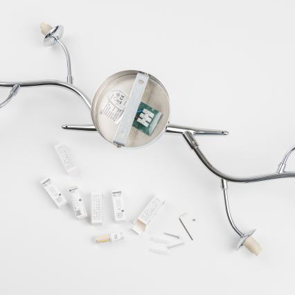 Brilagi - LED Pinnale kinnitatav lühter MISTEL 6xG9/3W/230V läikiv kroom/suitsune