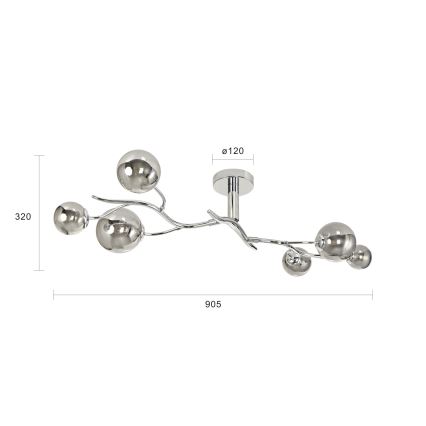Brilagi - LED Pinnale kinnitatav lühter MISTEL 6xG9/3W/230V läikiv kroom/suitsune