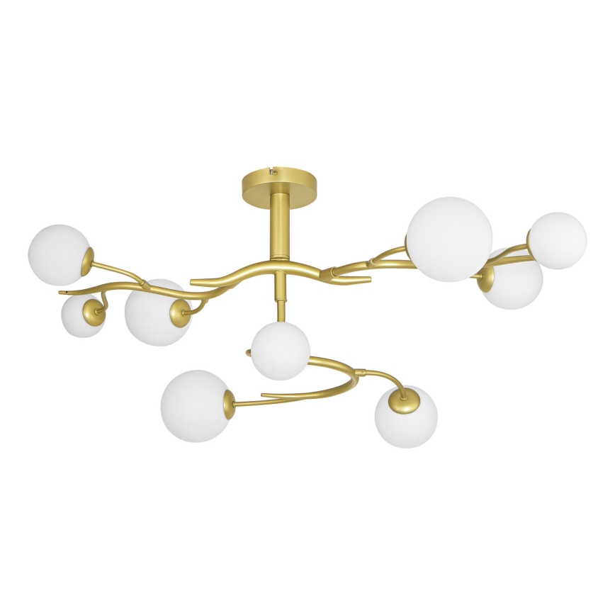 Brilagi - LED Pinnale kinnitatav lühter MISTEL 9xG9/3W/230V kuldne/valge