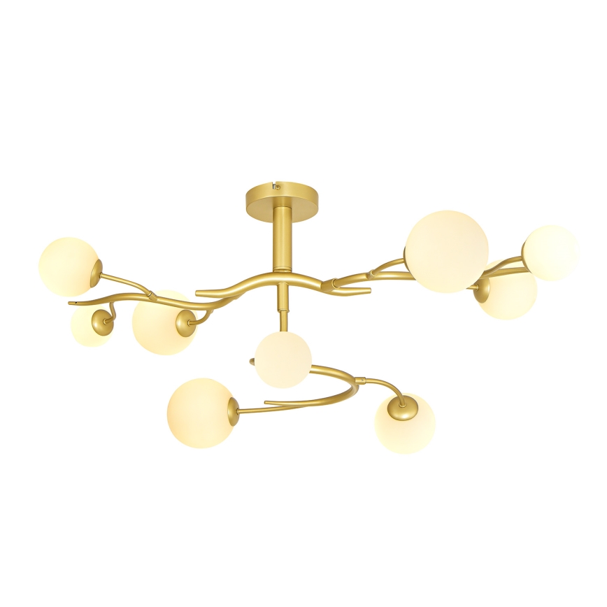 Brilagi - LED Pinnale kinnitatav lühter MISTEL 9xG9/3W/230V kuldne/valge