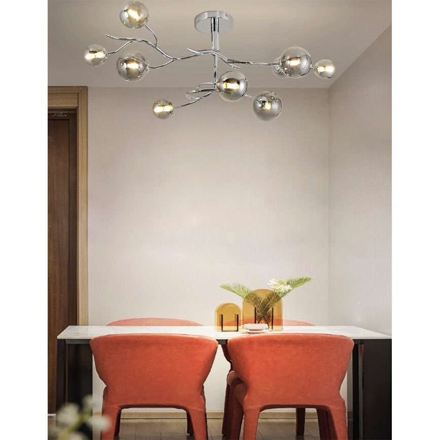 Brilagi - LED Pinnale kinnitatav lühter MISTEL 9xG9/3W/230V läikiv kroom/suitsune