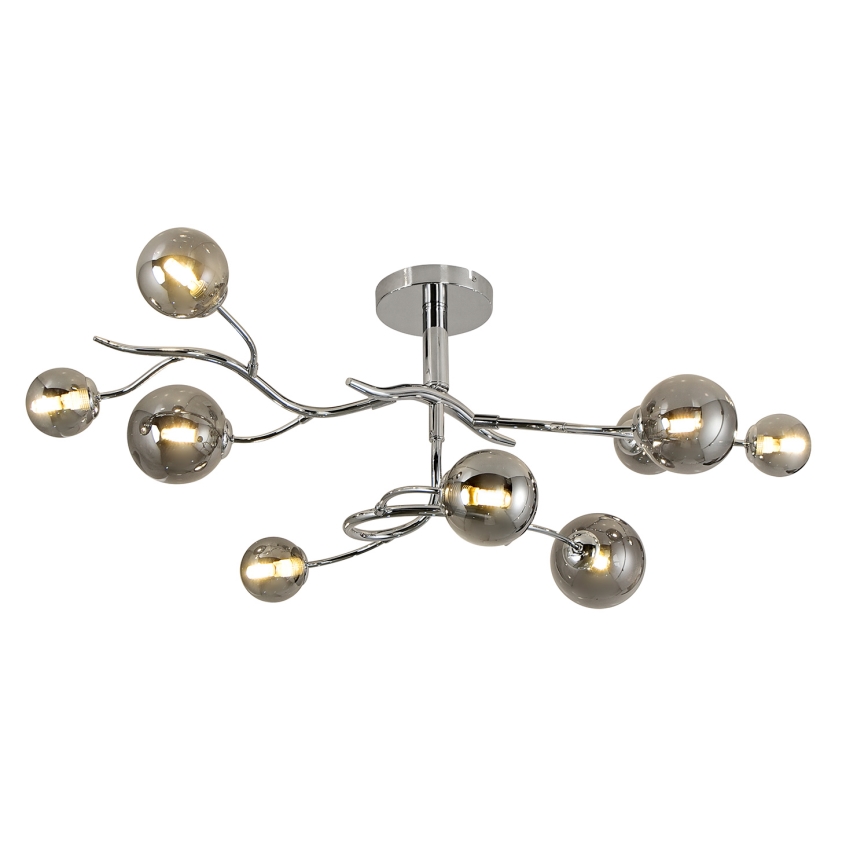 Brilagi - LED Pinnale kinnitatav lühter MISTEL 9xG9/3W/230V läikiv kroom/suitsune