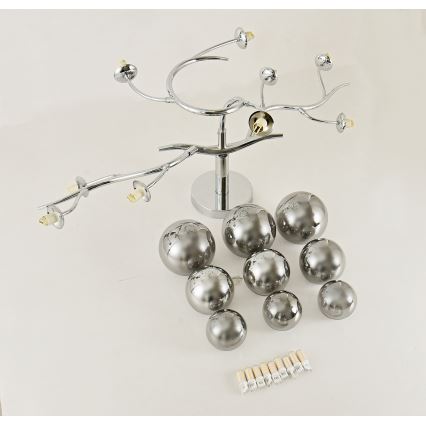Brilagi - LED Pinnale kinnitatav lühter MISTEL 9xG9/3W/230V läikiv kroom/suitsune