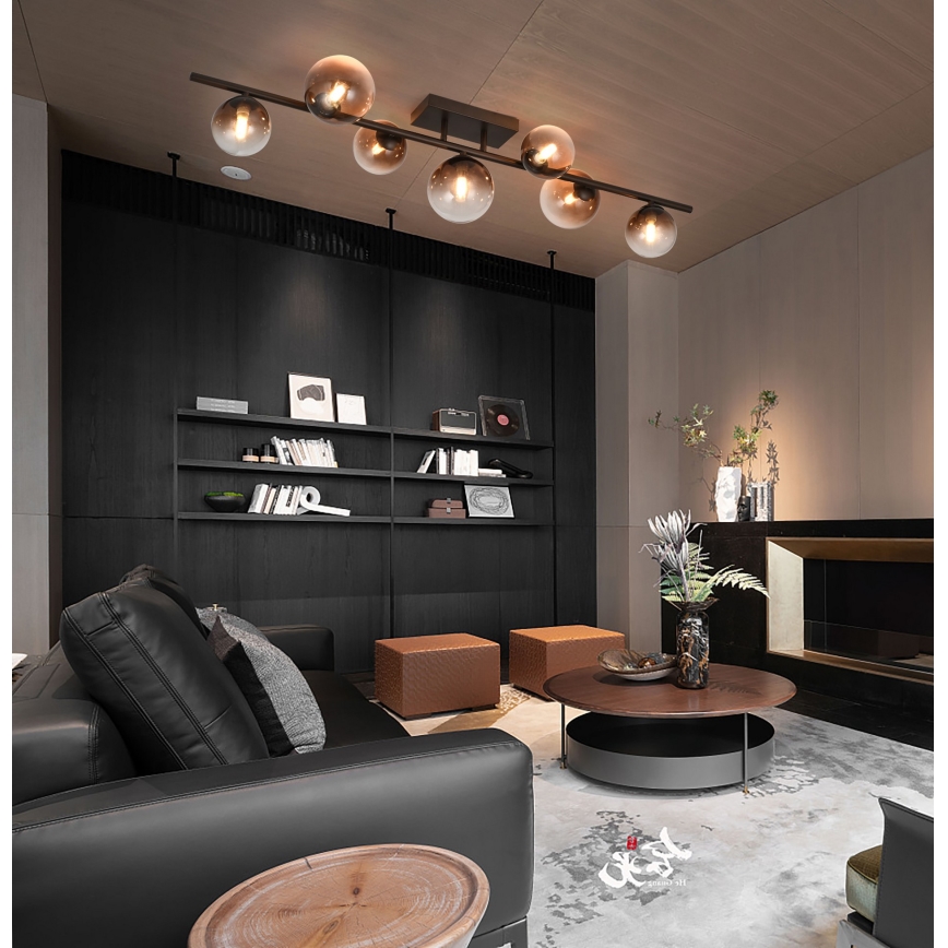 Brilagi - LED pinnalt paigaldatav laelühter MILLA 7xG9/3W/230V pruun/suitsune pruun