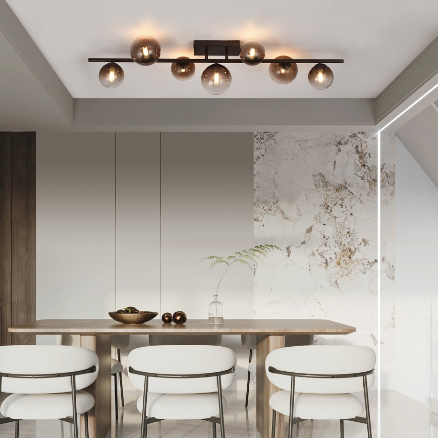 Brilagi - LED pinnalt paigaldatav laelühter MILLA 7xG9/3W/230V pruun/suitsune pruun