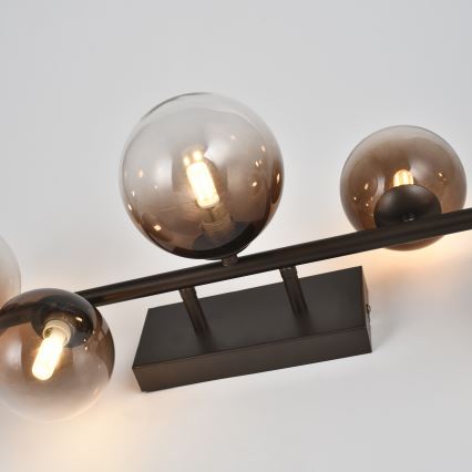 Brilagi - LED pinnalt paigaldatav laelühter MILLA 7xG9/3W/230V pruun/suitsune pruun