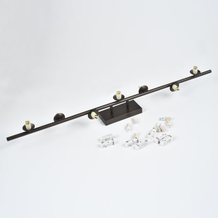 Brilagi - LED pinnalt paigaldatav laelühter MILLA 7xG9/3W/230V pruun/suitsune pruun