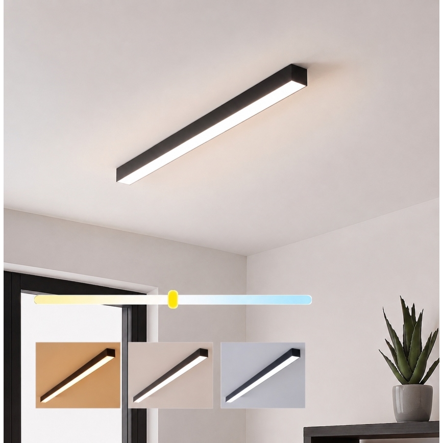Brilagi - pinnapealne LED-laevalgusti FULLDAY LED/20/30/40W/230V 2700/4000/6000K 120 cm must