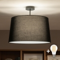 Brilagi - LED-pinnapealne kroonlühter CERIA 1xE27/60W/230V läbimõõt 45 cm must