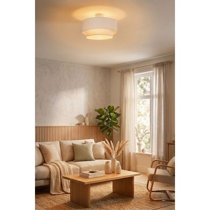 Brilagi - LED pinnapealne laelamp BOHO ECO 1xE27/10W/230V läbimõõt 40 cm kreemjas