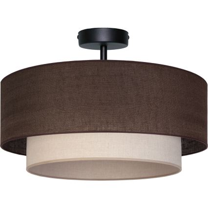 Brilagi - LED pinnapealne laelamp BOHO ECO 1xE27/10W/230V läbimõõt 40 cm pruun/kreem