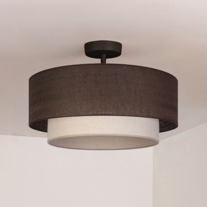 Brilagi - LED pinnapealne laelamp BOHO ECO 1xE27/10W/230V läbimõõt 40 cm pruun/kreem