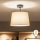 Brilagi - LED pinnapealne laelamp CERIA 1xE27/60W/230V läbimõõt 30 cm must/beež