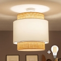 Brilagi - LED pinnapealne laelamp CERIA 1xE27/60W/230V, läbimõõt 40 cm, beež/valge