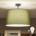 Brilagi - LED pinnapealne laelamp CERIA 1xE27/60W/230V läbimõõt 45 cm must/roheline