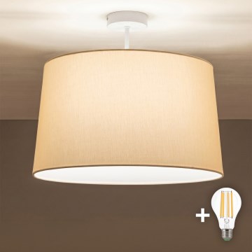 Brilagi - LED pinnapealne laelamp CERIA 1xE27/60W/230V läbimõõt 45 cm valge/beež