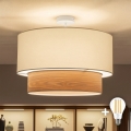 Brilagi - LED-pinnapealne laelamp CERIA 1xE27/60W/230V läbimõõt 50 cm valge/beež