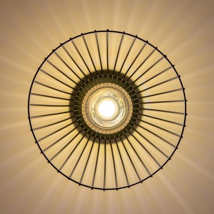 Brilagi - LED pinnapealne laelamp CERIA WIRE 1xE27/40W/230V läbimõõt 21 cm must