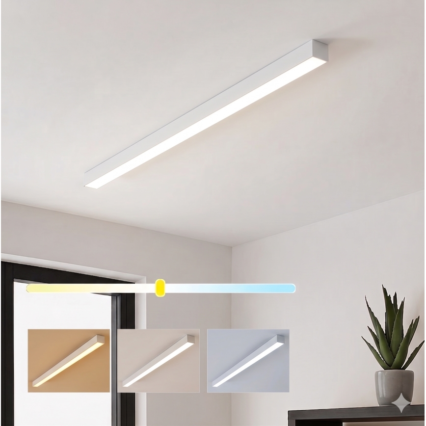 Brilagi - LED pinnapealne laevalgusti FULLDAY LED/30/40/50W/230V 2700/4000/6000K 150 cm valge