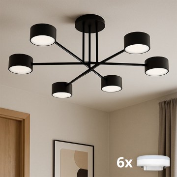 Brilagi - LED pinnapealne laelamp MONO 6xGX53/12W/230V must